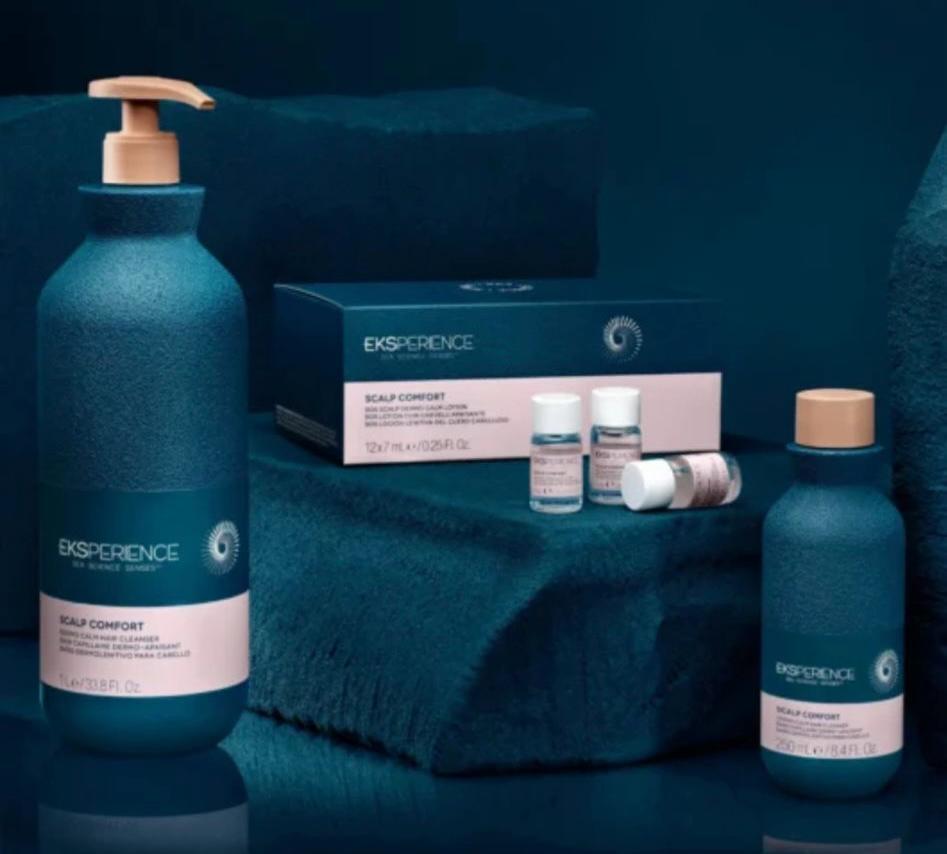 Trattamento scalp confort per cute sensibile con shampoo e fiale cutanee